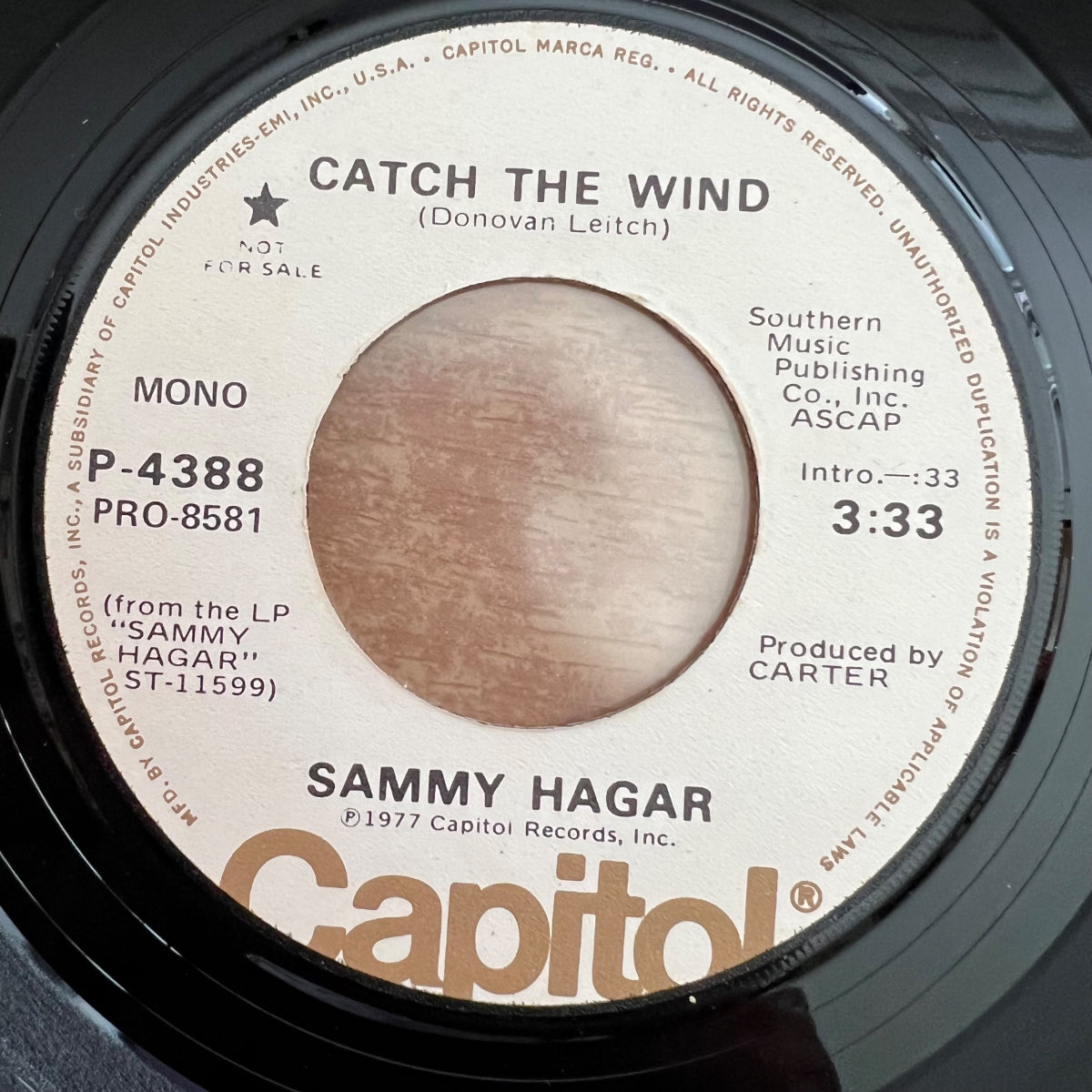 Sammy Hagar - Catch The Wind / US-Promo 1977 - (VG++/Neutral)