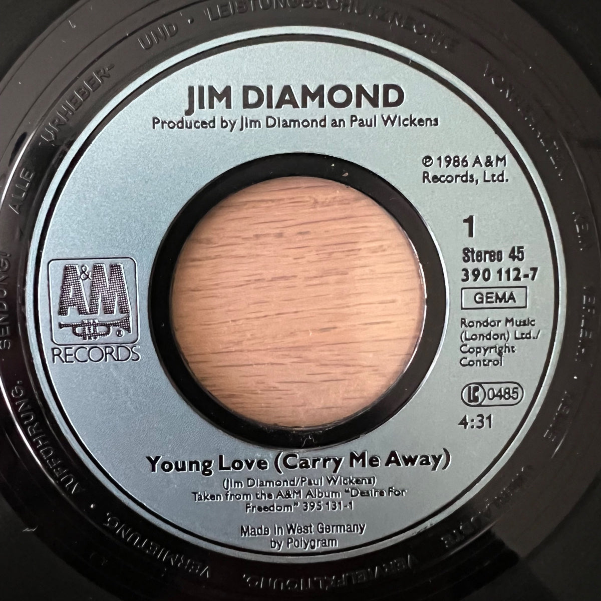 Jim Diamond - Young Love / 1. D-Press. 1986 - (VG++/VG+)