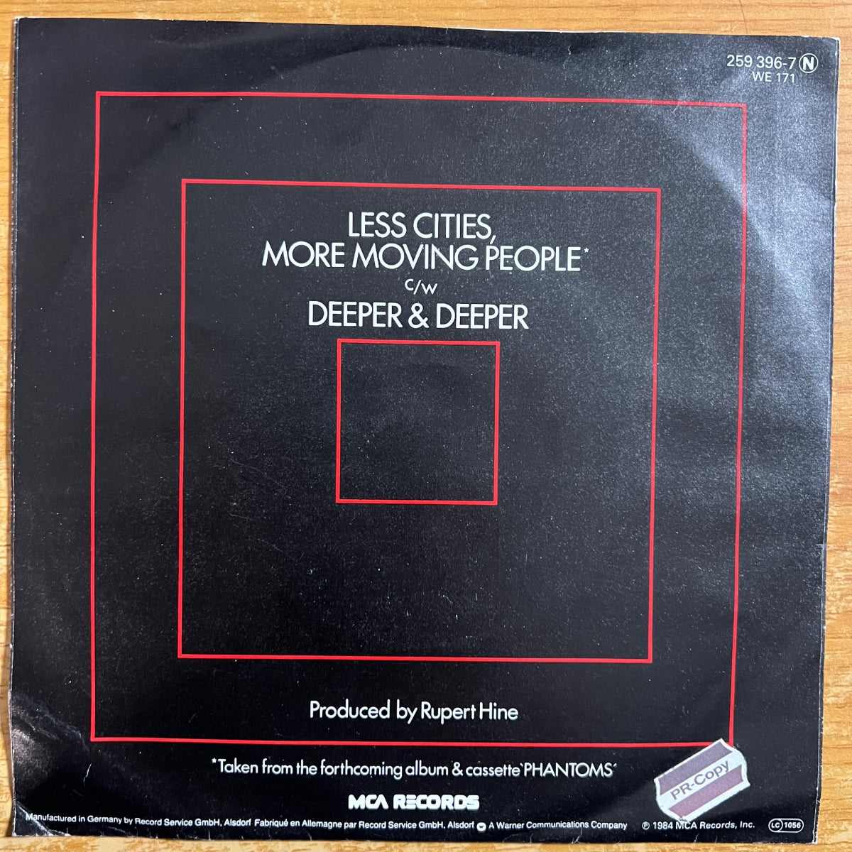 Fixx - Less Cities, More Moving People / 1. D-Press. 1984 - (M-/VG++)