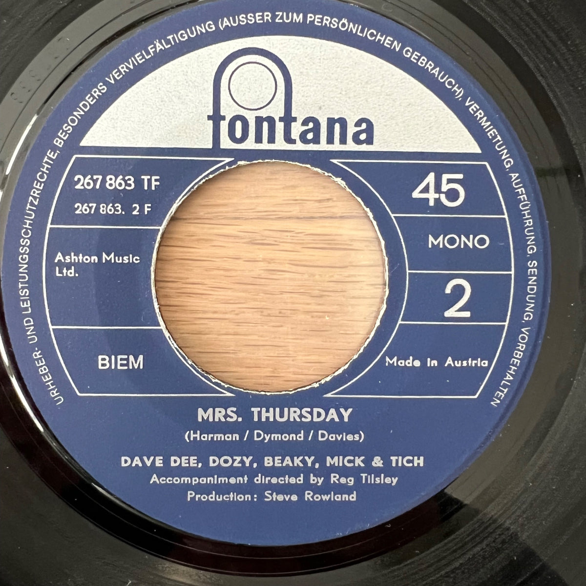 Dave Dee, Dozy, Beaky, Mick & Tich - Last Night In Soho / 1. Austria-Press. 1968 - Mono - (VG++/VG+)