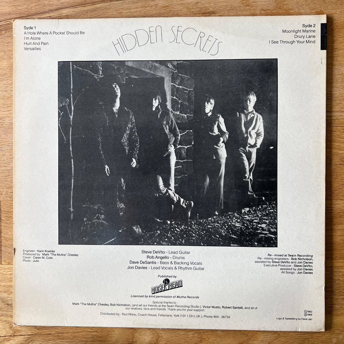 Secret Syde - Hidden Secrets / UK-Press. 1986 - (M-/VG++)