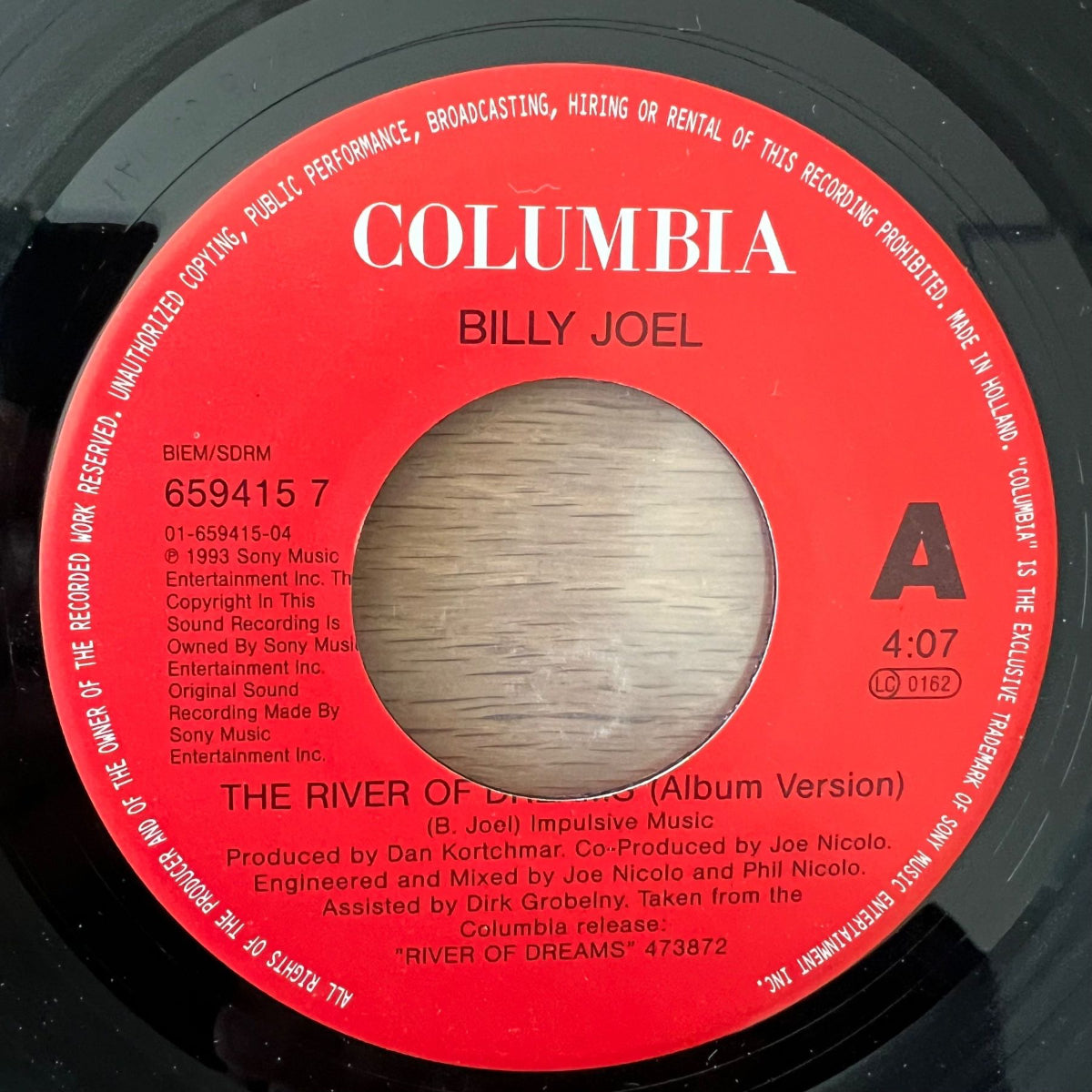 Billy Joel - The River Of Dreams / 1. NL Press. 1993 - (M-/M-)