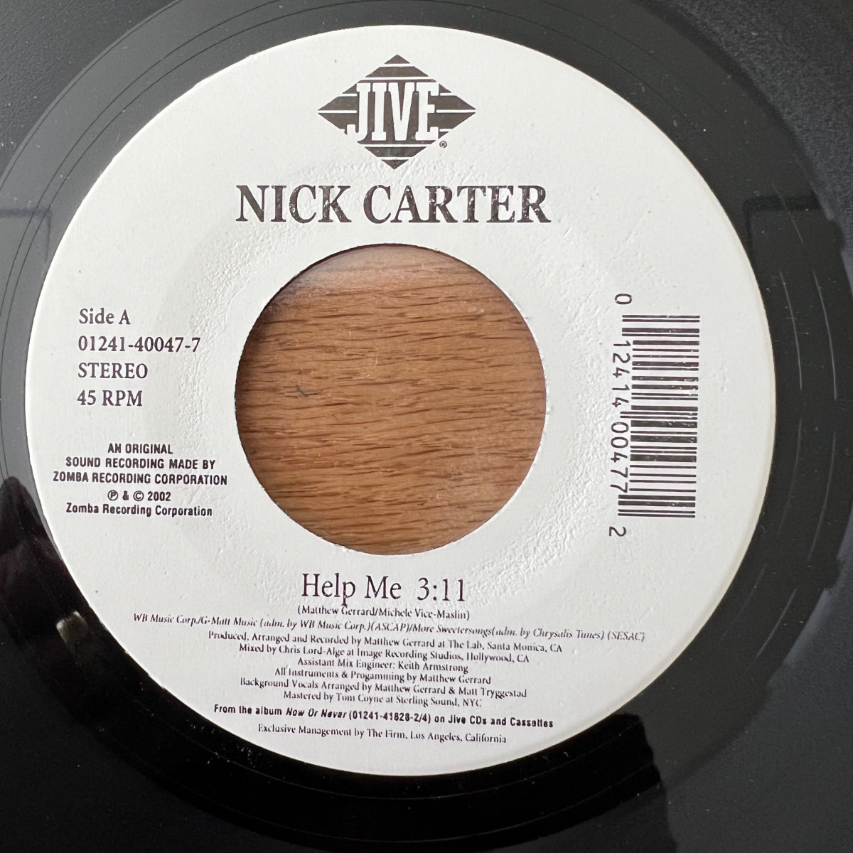 Nick Carter - Help Me / 1. US-Press. 2002 - (M-/Neutral)