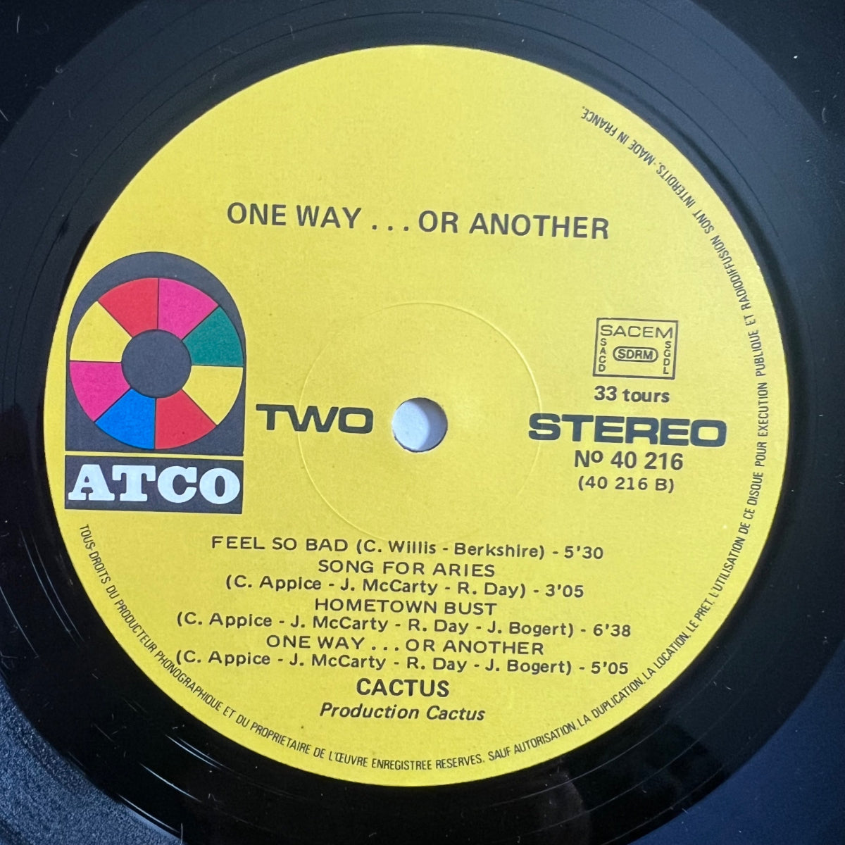 Cactus - One Way... Or Another / France-Press. 1972 - (M-/M-)