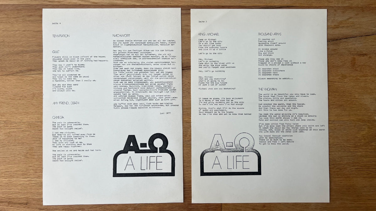 Alpha Omega - A Life / 1. Swiss-Press. 1977-  Incl. Poster - TOP