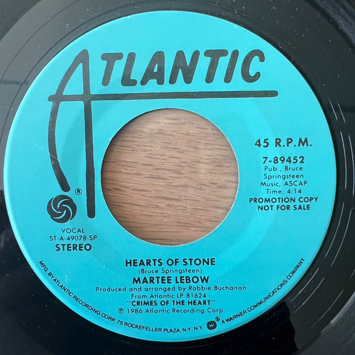 Martee Lebow - hearts Of Stone / US-Promo 1986 - (M-/Nutral)