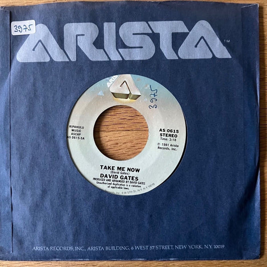 David Gates -Take Me Now // 1. US-Press. 1981 - (M-/VG++)