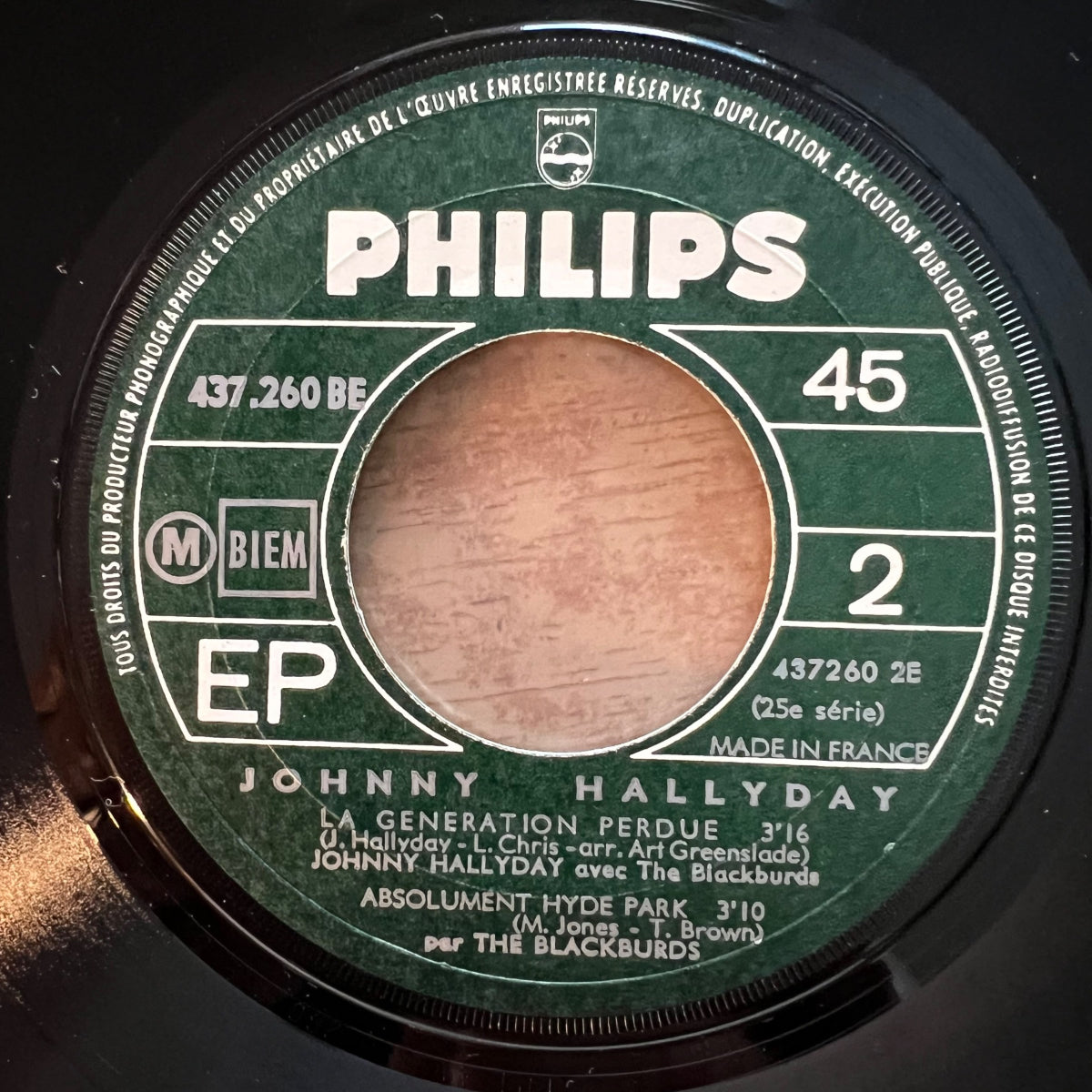 Johnny Hallyday & Blackburds - Noir C'est Noir / France-Press. 1966 (VG++/M-)