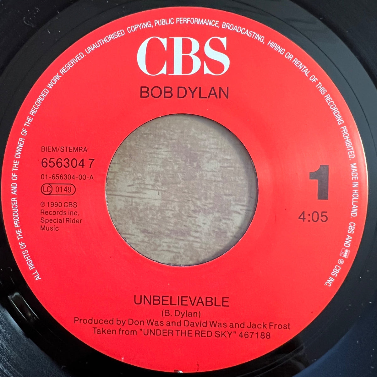 Bob Dylan - Unbelievable / 1. NL-Press. 1990 - (M-/M-)