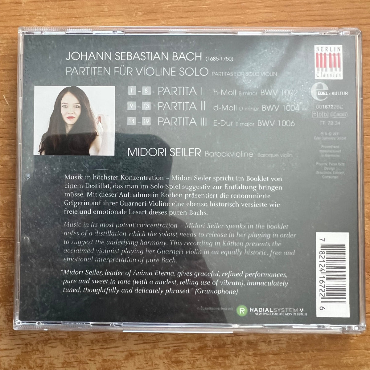 Midori Seiler - Partitas For Violin / CD - 1. EU-Press. 2011 - (M-/M-)