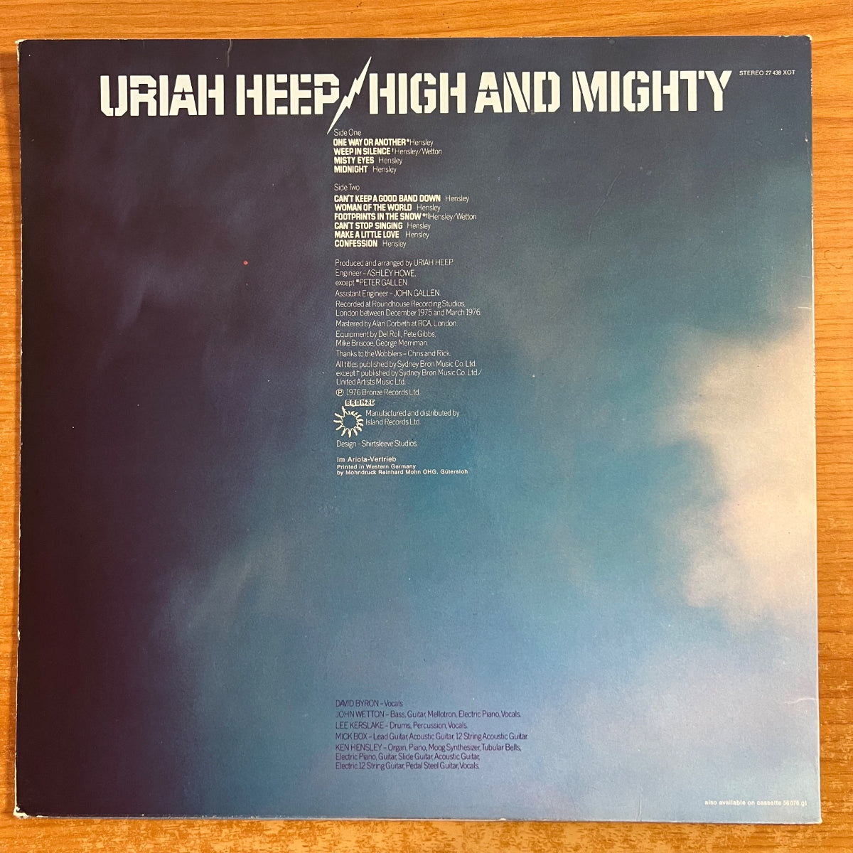 Uriah Heep - High And Mighty / 1. D-Press. 1976 - (M-/VG++)