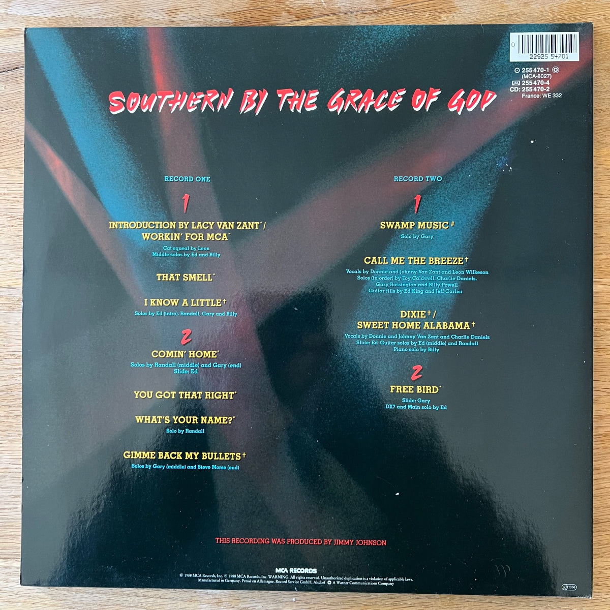 Lynyrd Skynyrd - Southern By The Grace Of God : Tribute Tour 1987 Live / 2 LP - 1. D-Press. 1988 - (M-/M-)