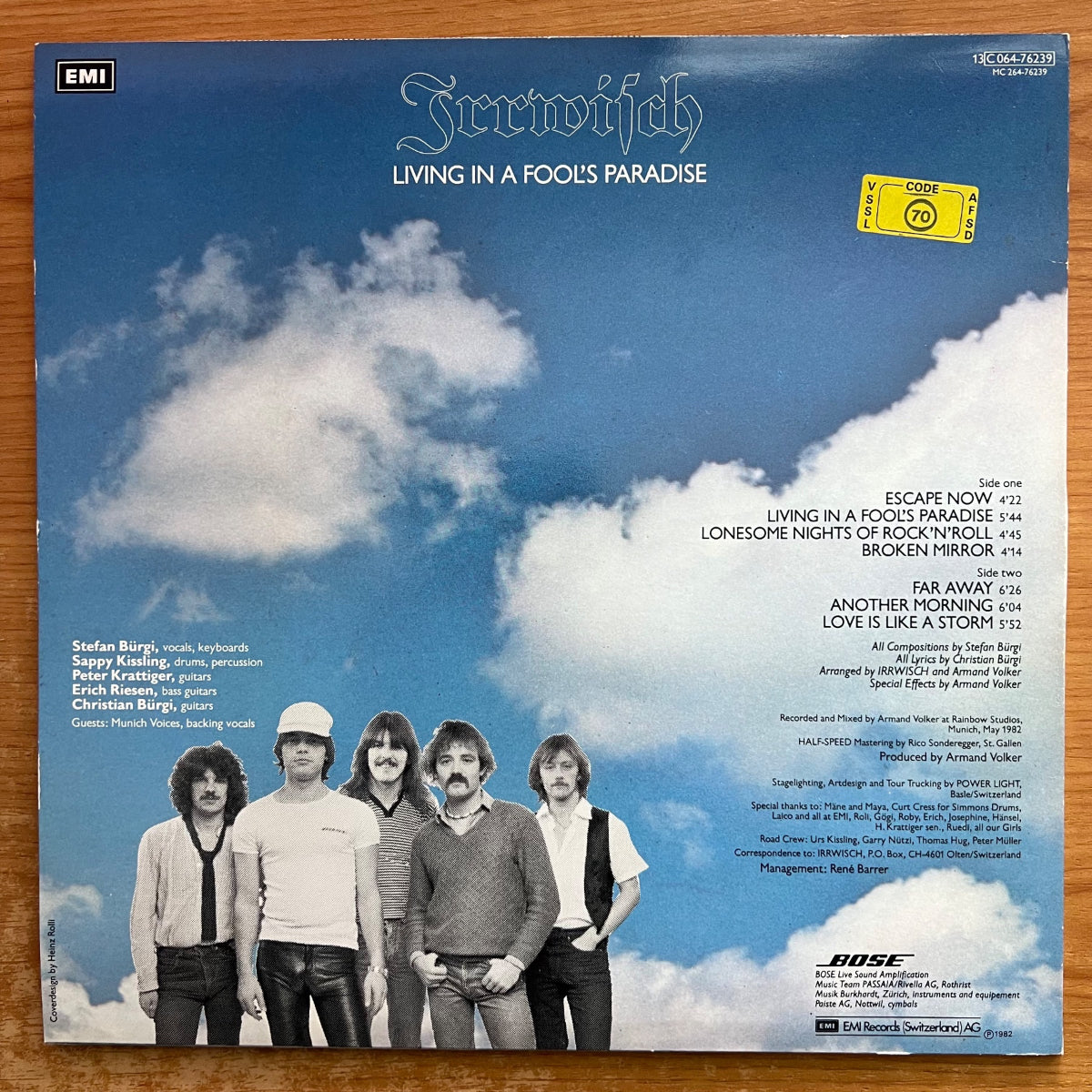 Irrwisch - Living In A Fool's Paradise / 1. Swiss 1982 - (M-/M-)