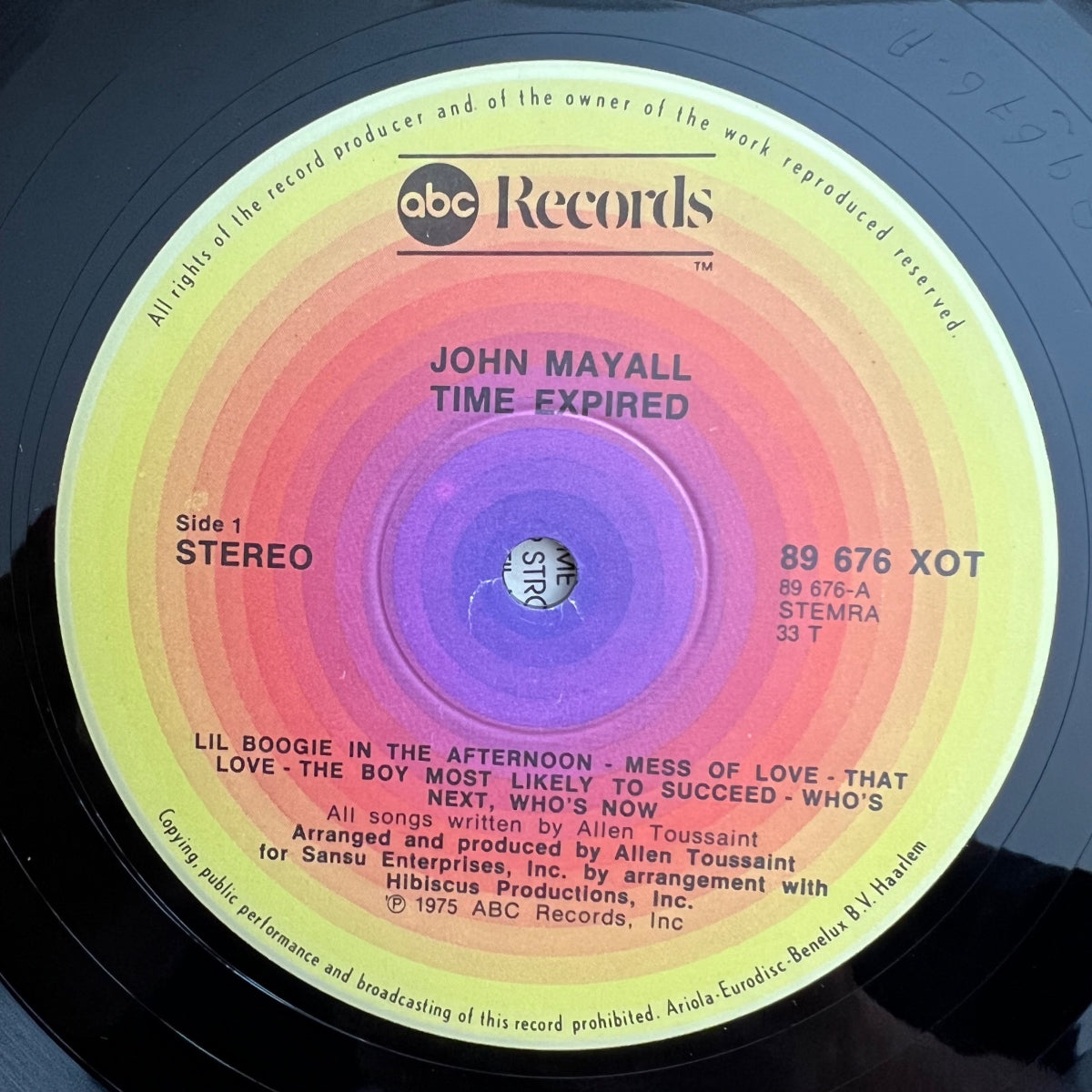 John Mayall - Notice To Appear / 1. D-Press. 1976 - (M-/VG+)