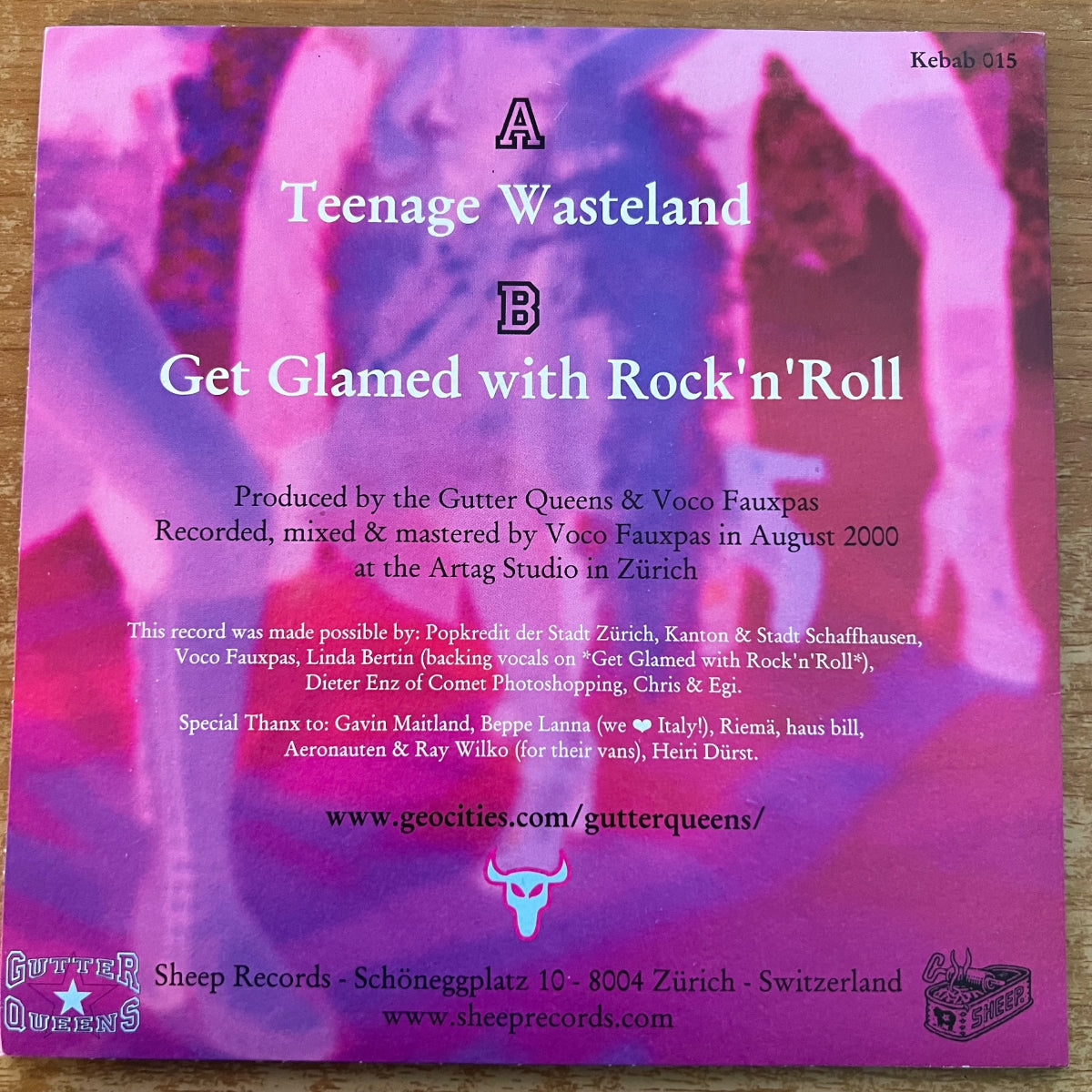 Gutter Queens - Teenage Wasteland / 1. Swiss-Press. 2000 - Purple Vinyl - (Mint)