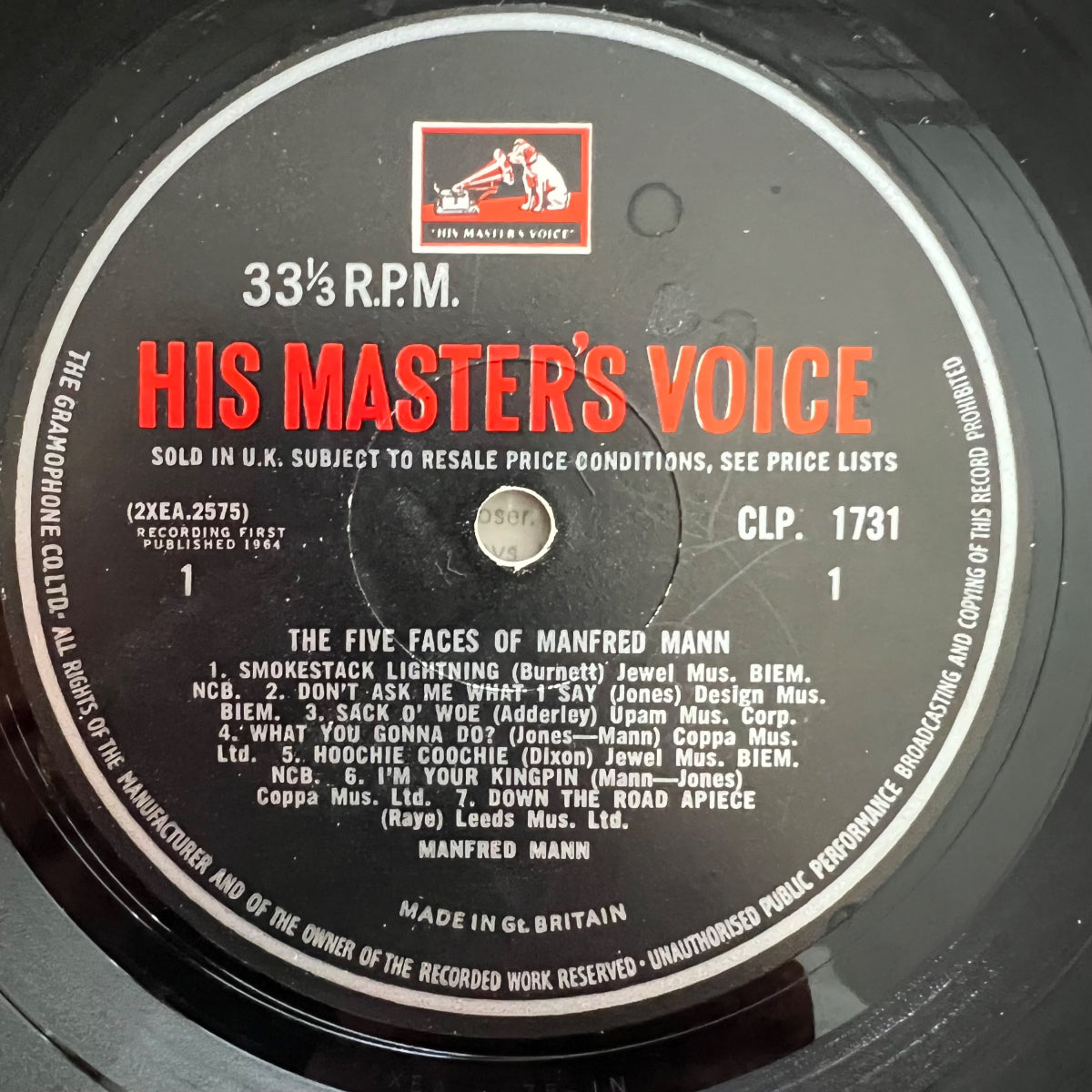 Manfred Mann - The Five Faces Of Manfred Mann / 1. UK-Press. 1964 - (M-/VG+)