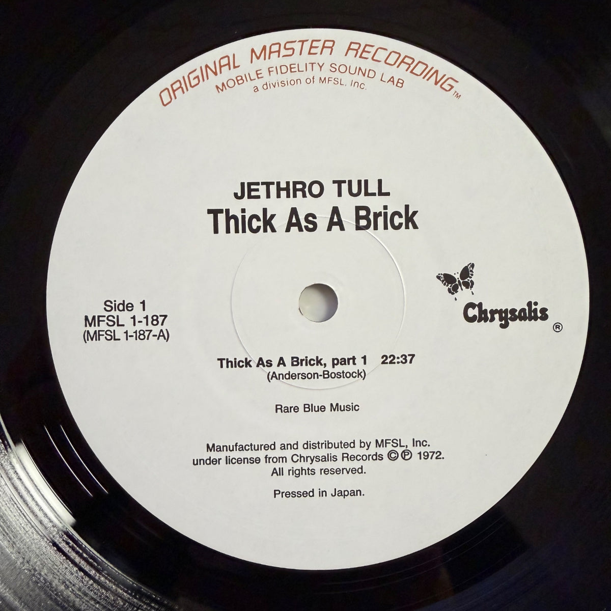 Jethro Tull - Thick As A Brick / Audiophile MFSL 1985 - (M-/M-)