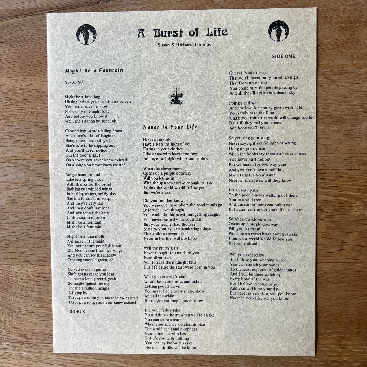 Susan & Richard Thomas - A Burst Of Life / 1. US-Press. 1974 - (M-/VG+)