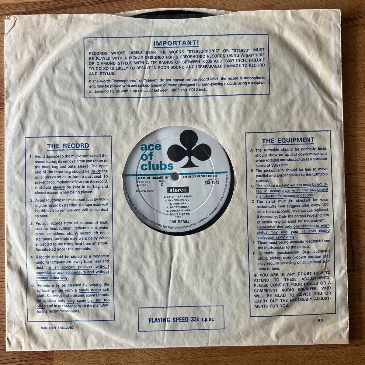 John Mayall - The Blues Alone / 1. UK-Press. 1967 - Stereo - (VG++/VG++)