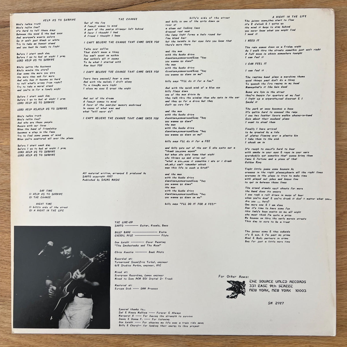 Santo - A Night In The Life / 1. US-Press. 1987 - (M-/M-)