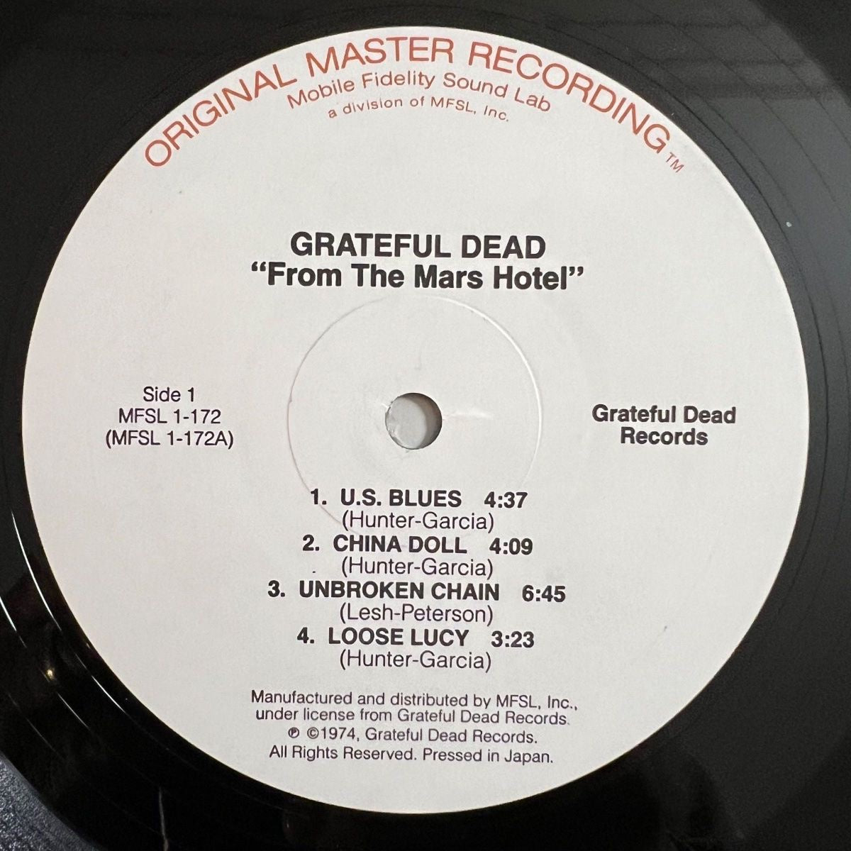 Grateful Dead - From The Mars Hotel / Audiophile MFSL 1984 - (VG++/VG++)