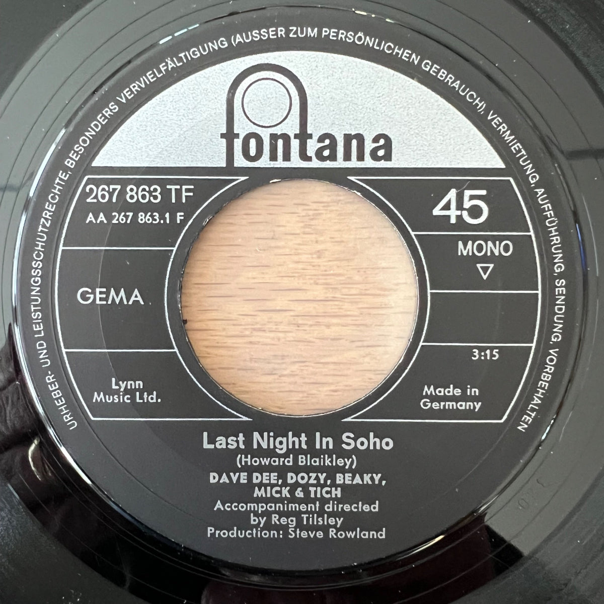 Dave Dee, Dozy, Beaky, Mick & Tich - Last Night In Soho / 1. D-Press. 1968 - (VG++/VG+)