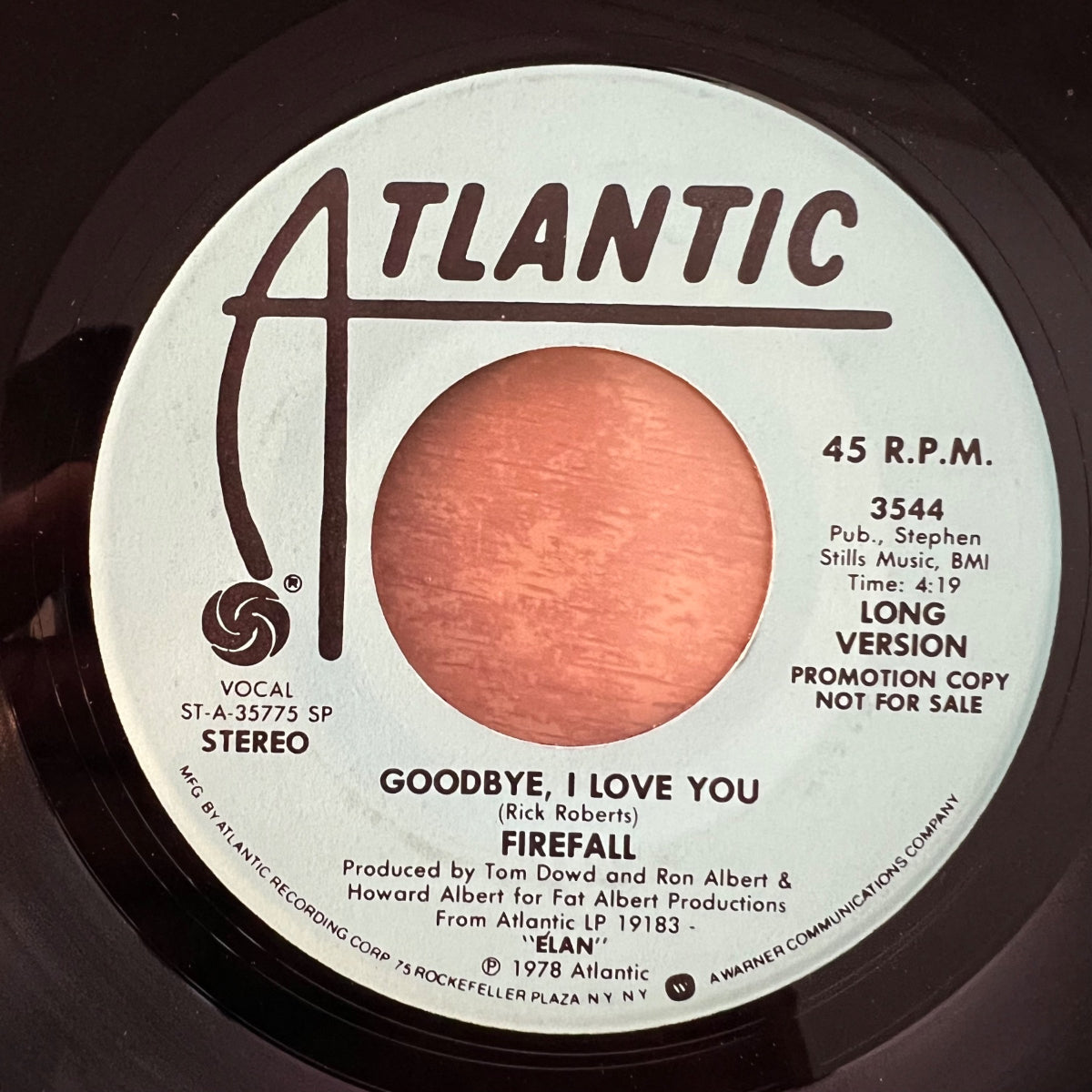 Firefall - Goodbye I Love You / US Promo 1978 - (M-/Neutral)