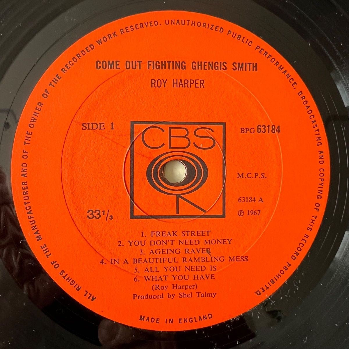 Roy Harper - Come Out Fighting Gengis Smith / 1ère édition britannique. 1967 - (M-/VG+)