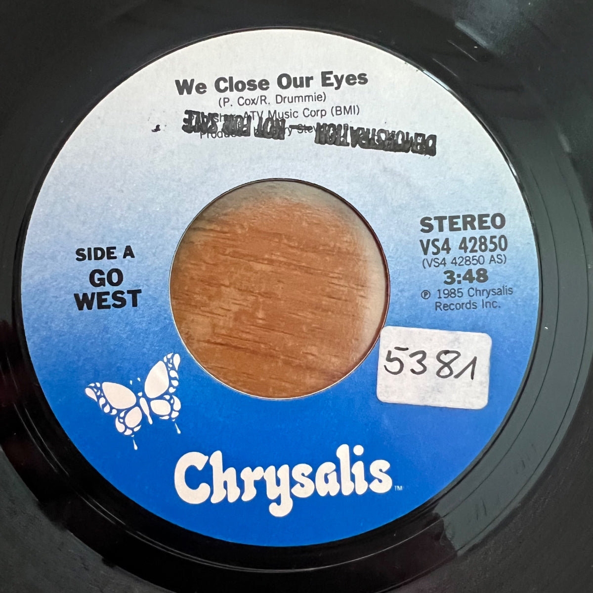 Go West - We Close Our Eyes / 1. US-Press. 1985