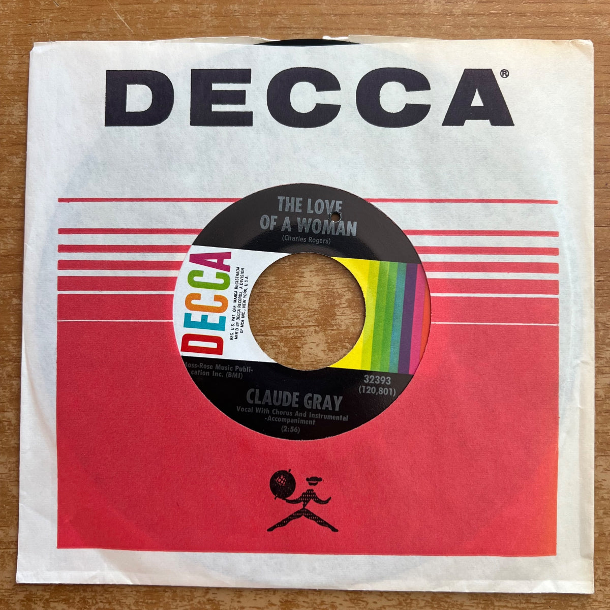Claude Gray - The Love Of A Woman / 1. US-Press. 1968 - (M-/VG+)
