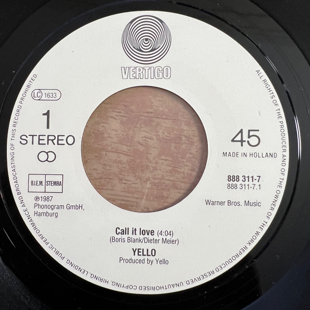 Yello - Call It Love / 1. NL-Press. 1987 - (VG++/VG+)