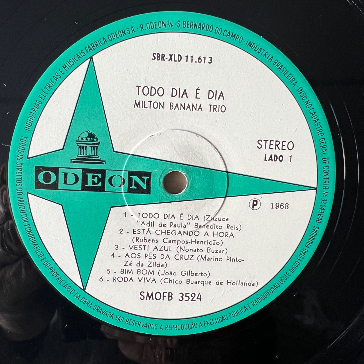 Milton Banana Trio - Todo Dia E Dia / 1. Brasil-Press. 1968 - Mono - (M-/VG++)