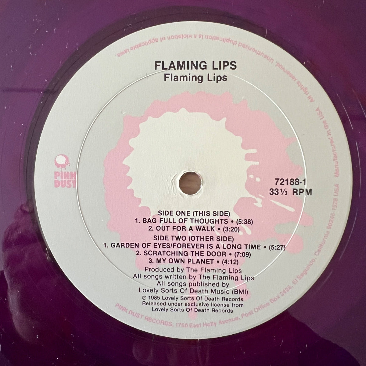 Flaming Lips - Same / 12" EP - US-Press. 1987 - Purple Vinyl - (M-/M-)