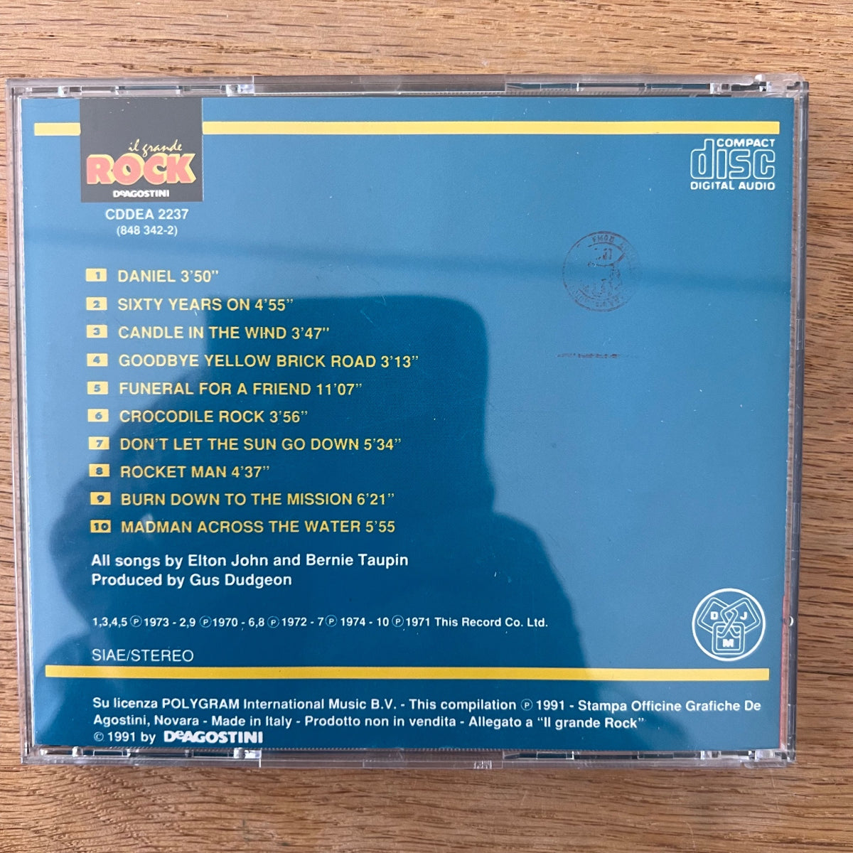 Elton John - Same / CD - 1. Italy-Press. 1991 - (M-/M-)