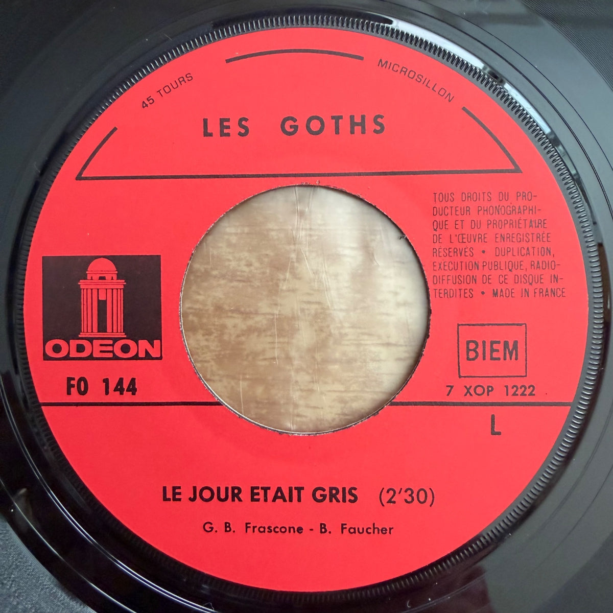Les Goths - Le Jour Etait Gris / 1. France-Press. 1968 - (VG++/Neutral)