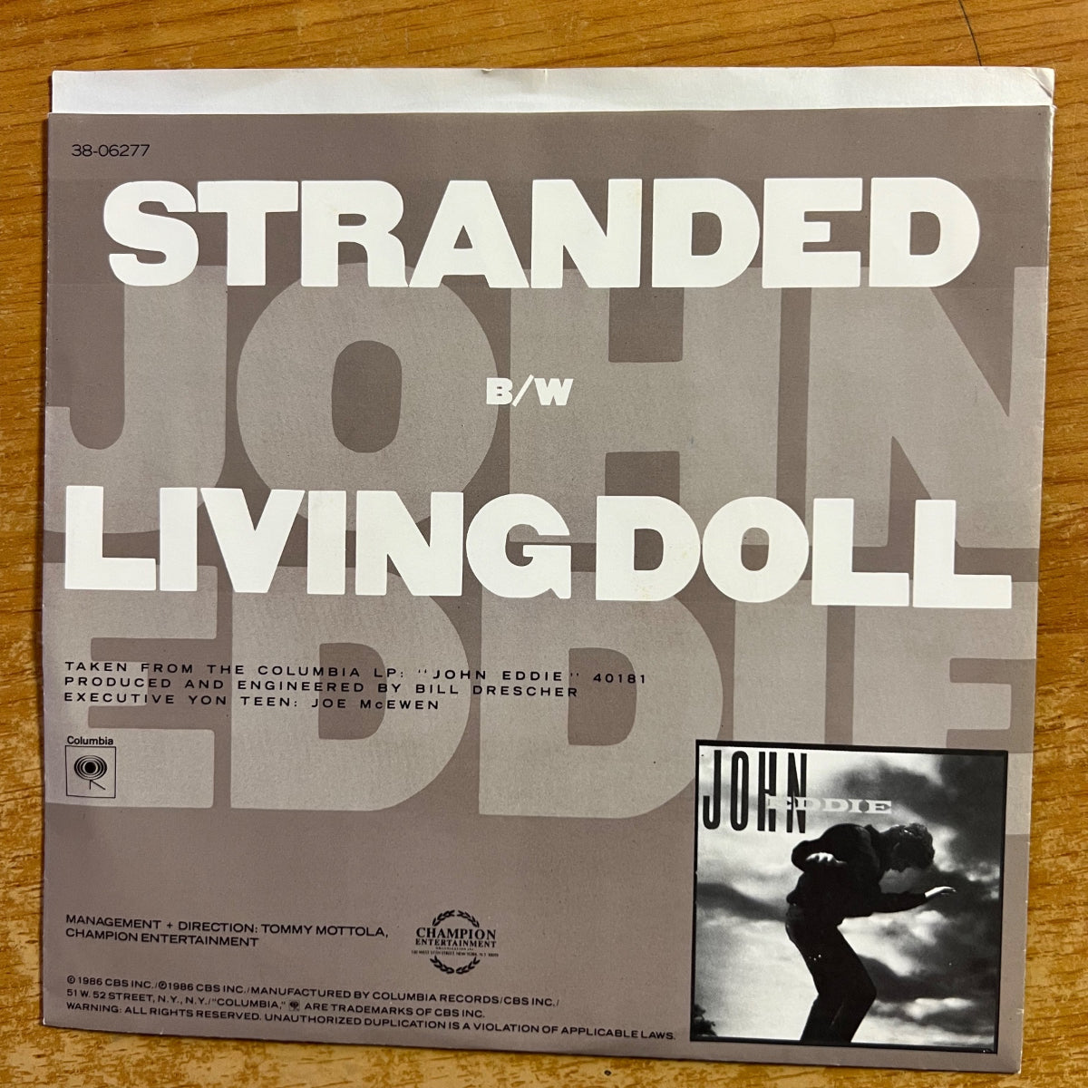 John Eddie - Stranded / 1. US-Press. 1986 - (M-/M-)
