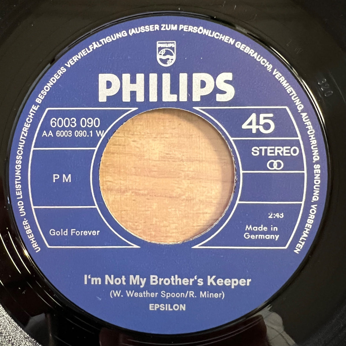 Epsilon - I'm Not My Brother's Keeper / 1. D-Press. 1970 - (M-/M-)