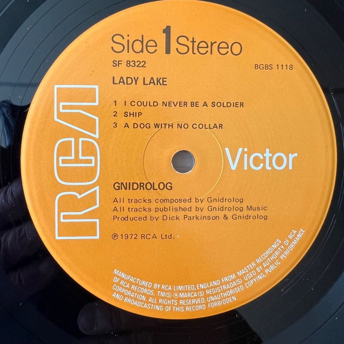Gnidrolog - Lady Lake / 1. UK-Press. 1972 - (VG++/VG+)