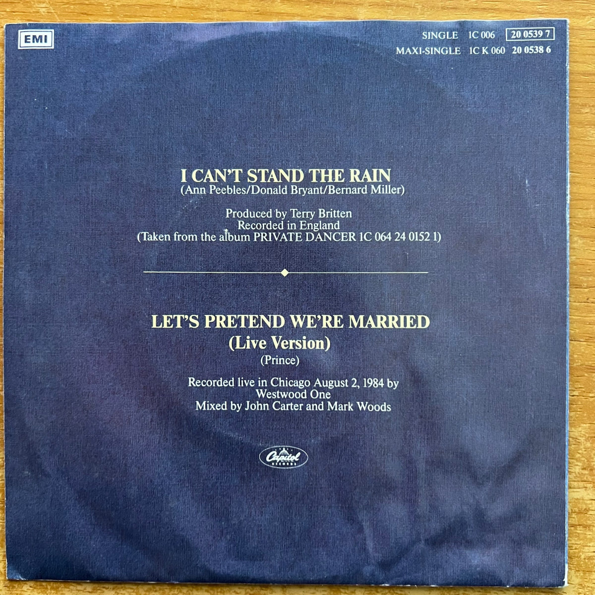 Tina Turner - I Can't Stand The Rain / 1. EU-Press. 1985 - (M-/VG++)