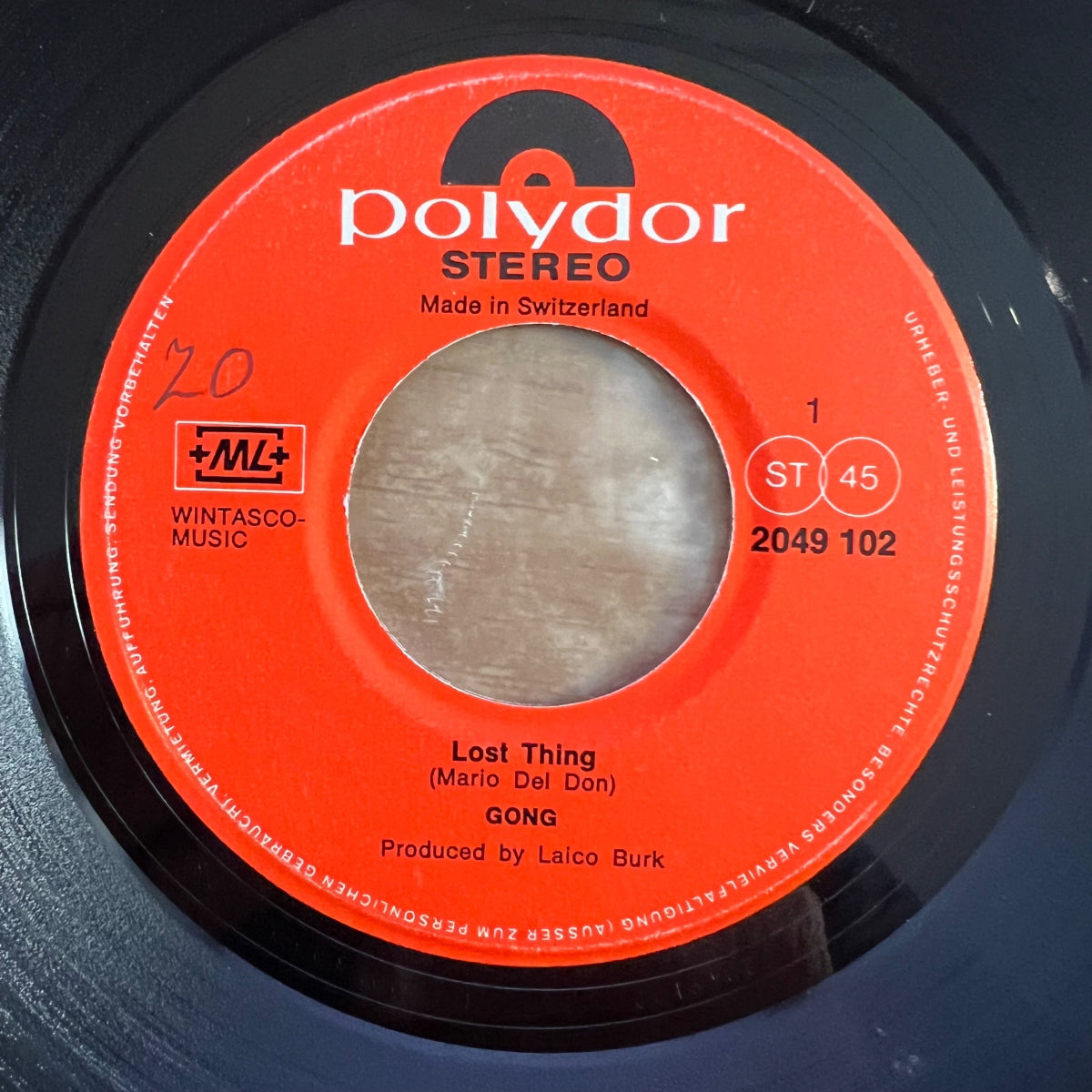 Gong - Lost Thing / 1. Swiss-Press. 1973 - (VG++/VG+)