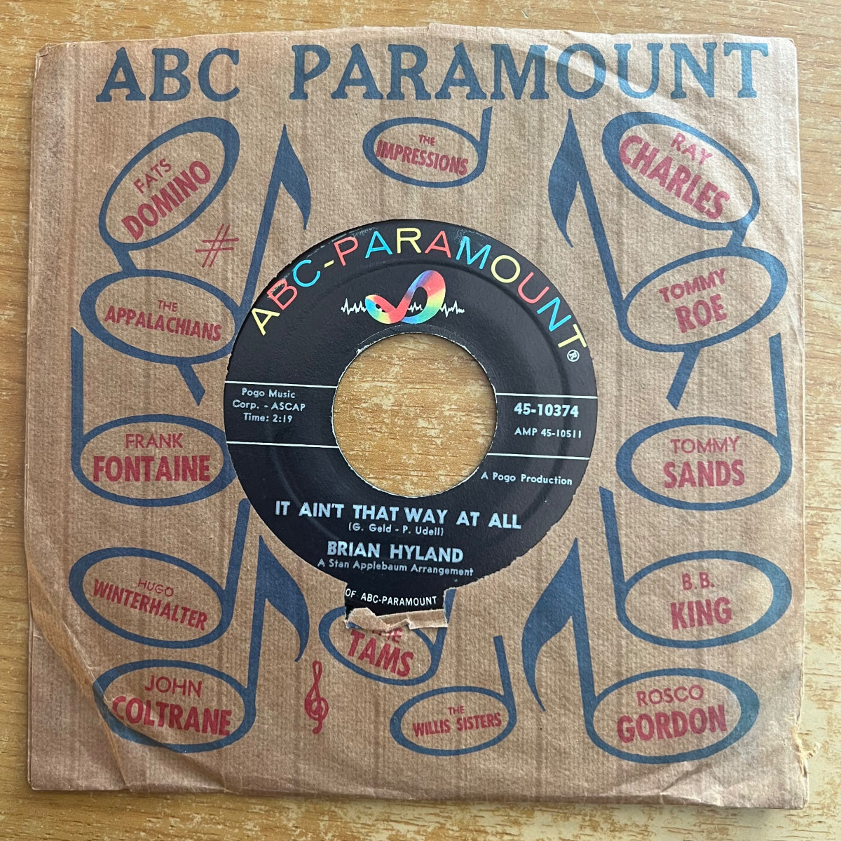 Brian Hyland - It Ain't That Way At All / 1. US-Press. 1962 - (VG+/VG+)