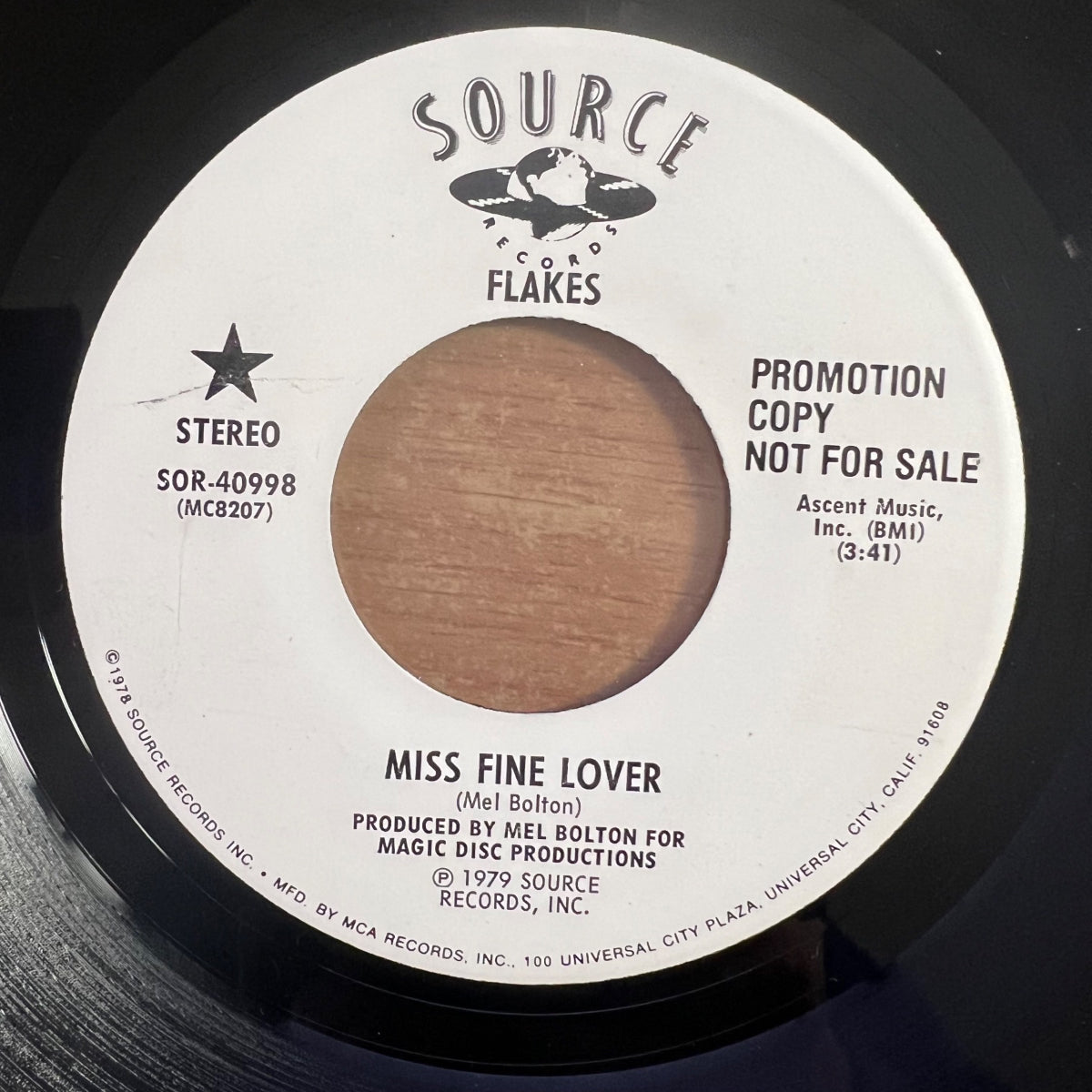 Flakes - Miss Fine Lover / Promo US 1979 - (VG++/Neutre)