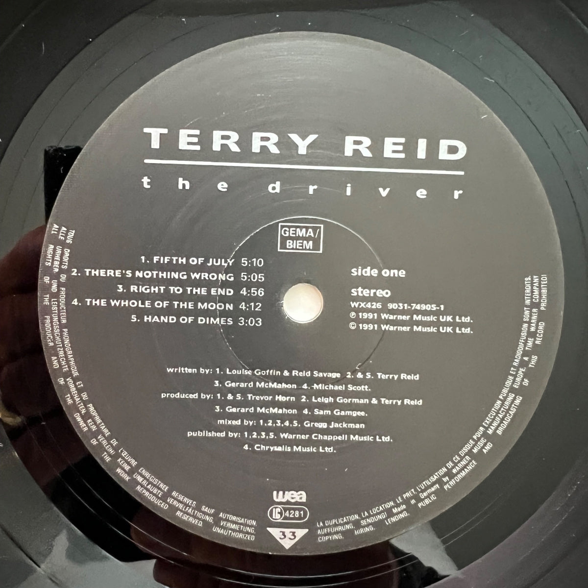Terry Reid - The Driver / 1. D-Press. 1991 - (M-/M-)