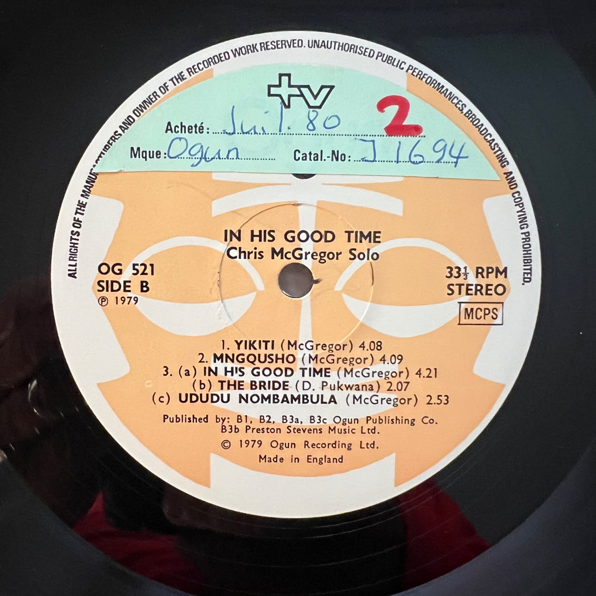 Chris McGregor - In His Good Time / 1. UK-Press. 1979 - (M-/VG++)