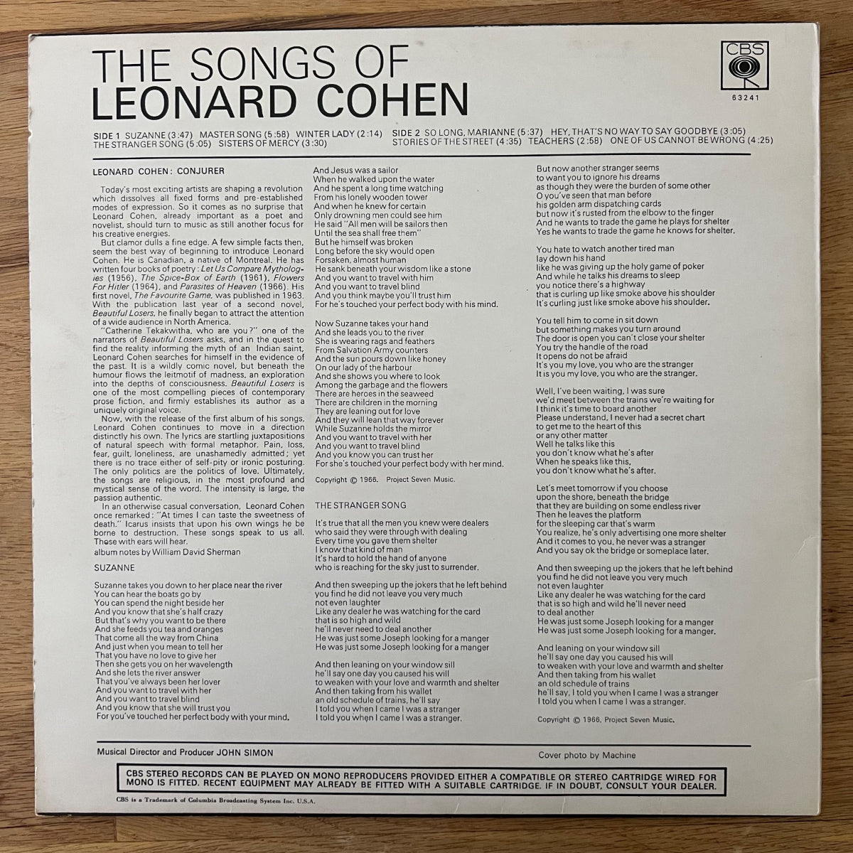 Leonard Cohen - Songs Of Leonard Cohen / 1. UK-Press. 1968 - (VG++/VG++)
