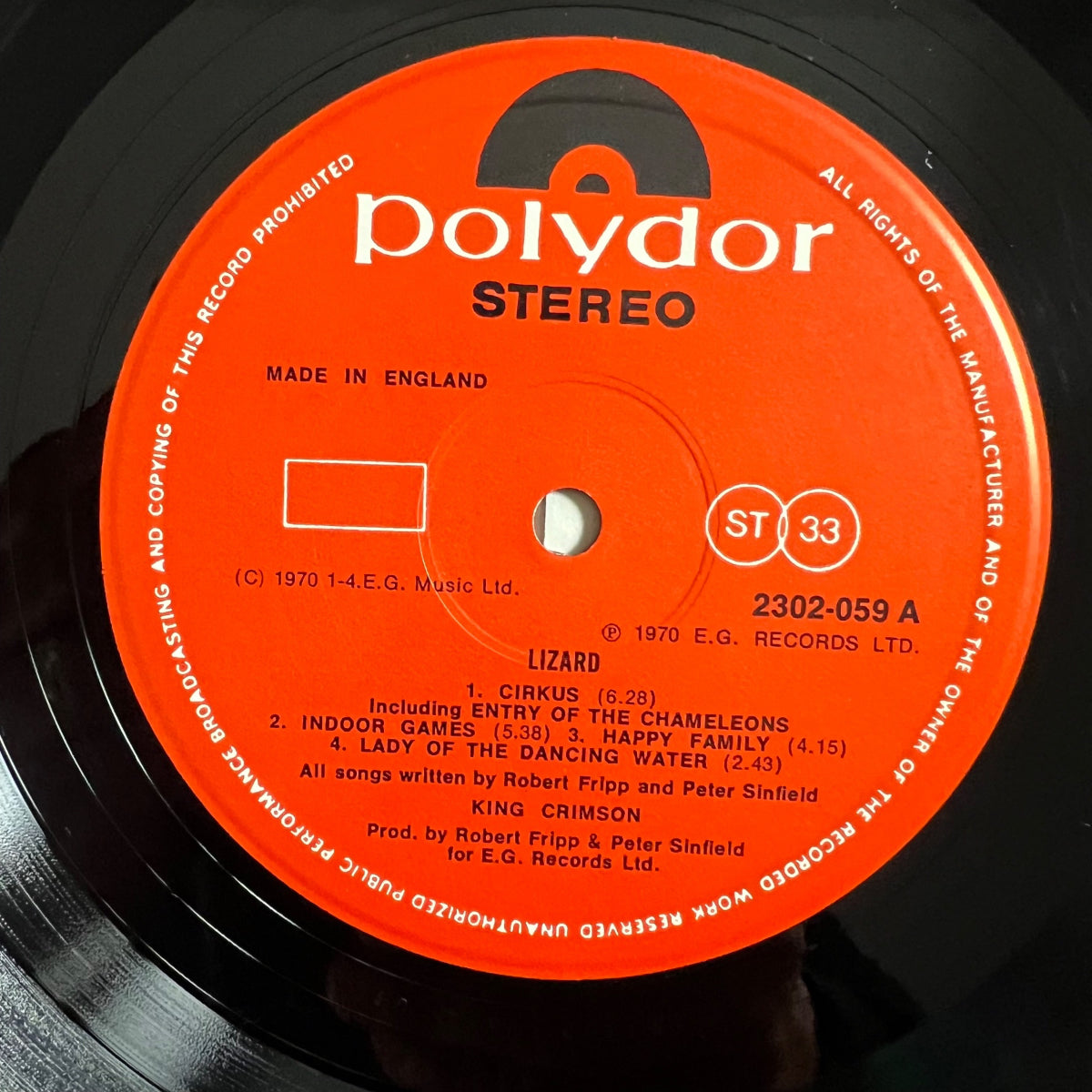 King Crimson - Lizard / UK-Press. 1977 - (M-/VG++)