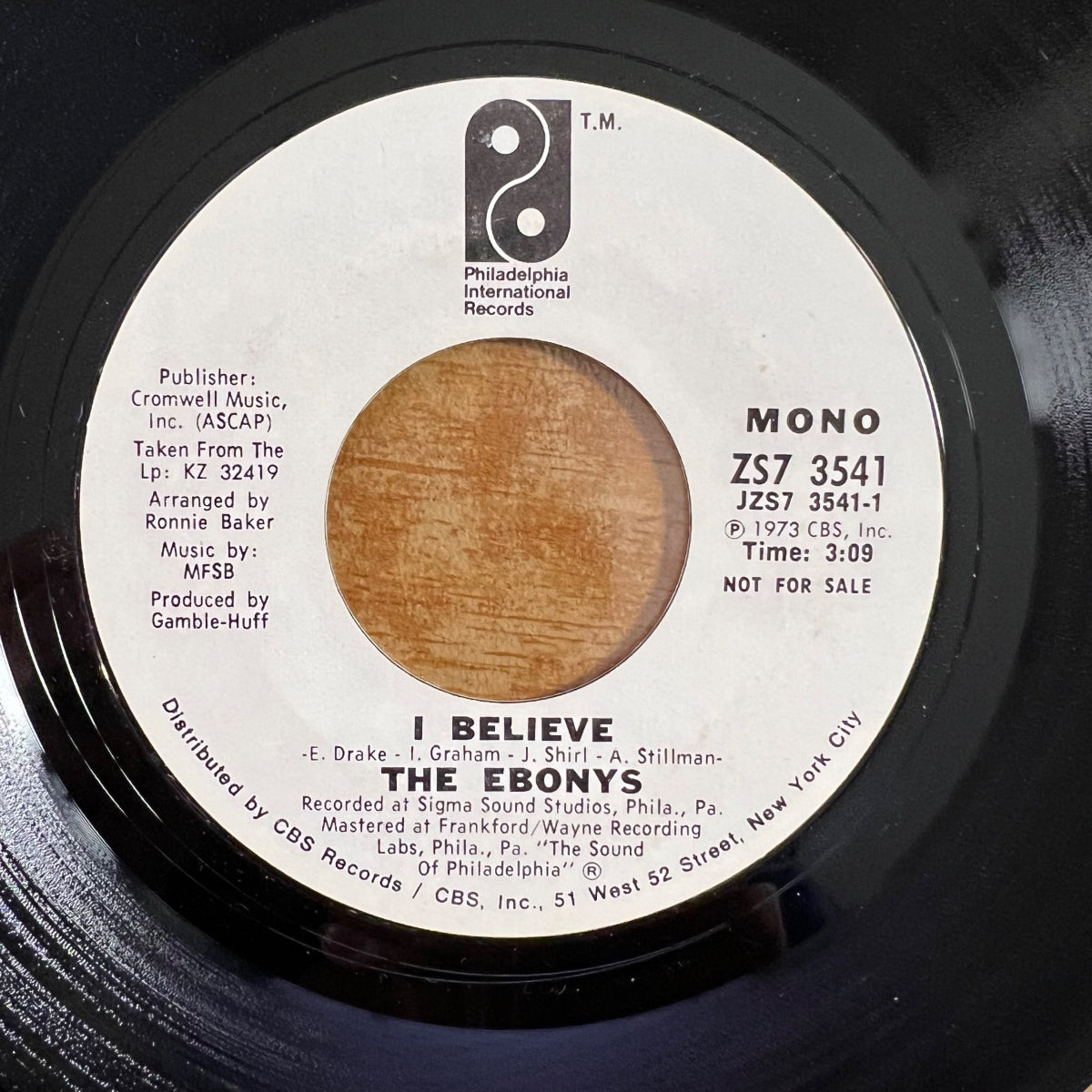 Ebonys - I Believe / US-Promo 1973 - (M-/Neutral)