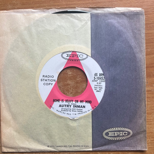 Autry Inman - Home Is Heavy On My Mind / US-Promo 196? - (M-/VG+)