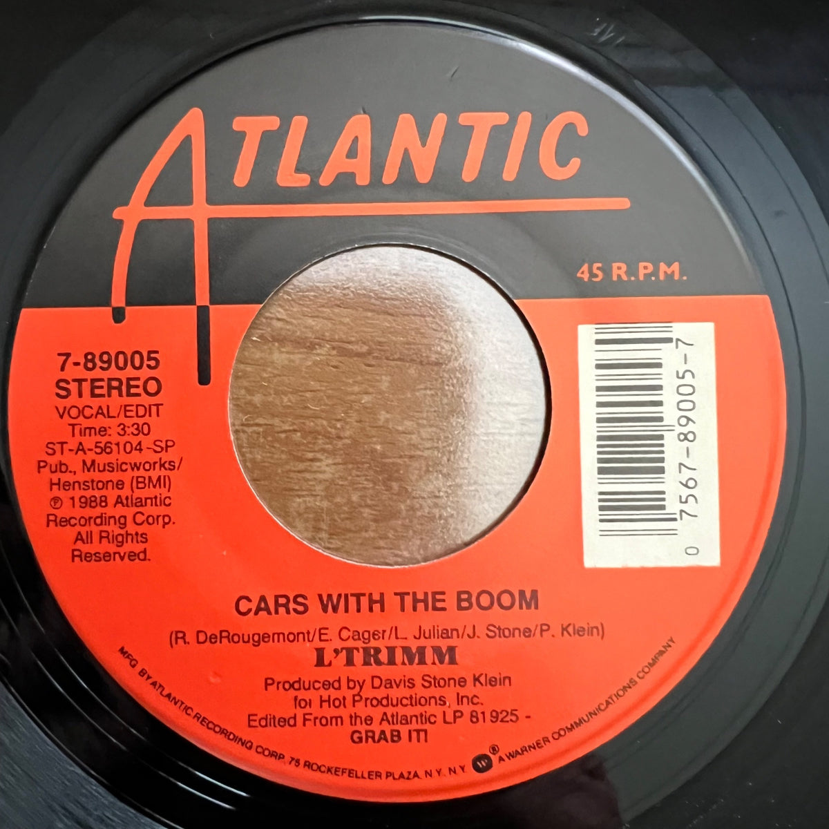 L'Trimm - Cars With The Boom / 1. US-Press. 1988 - (M-/M-)