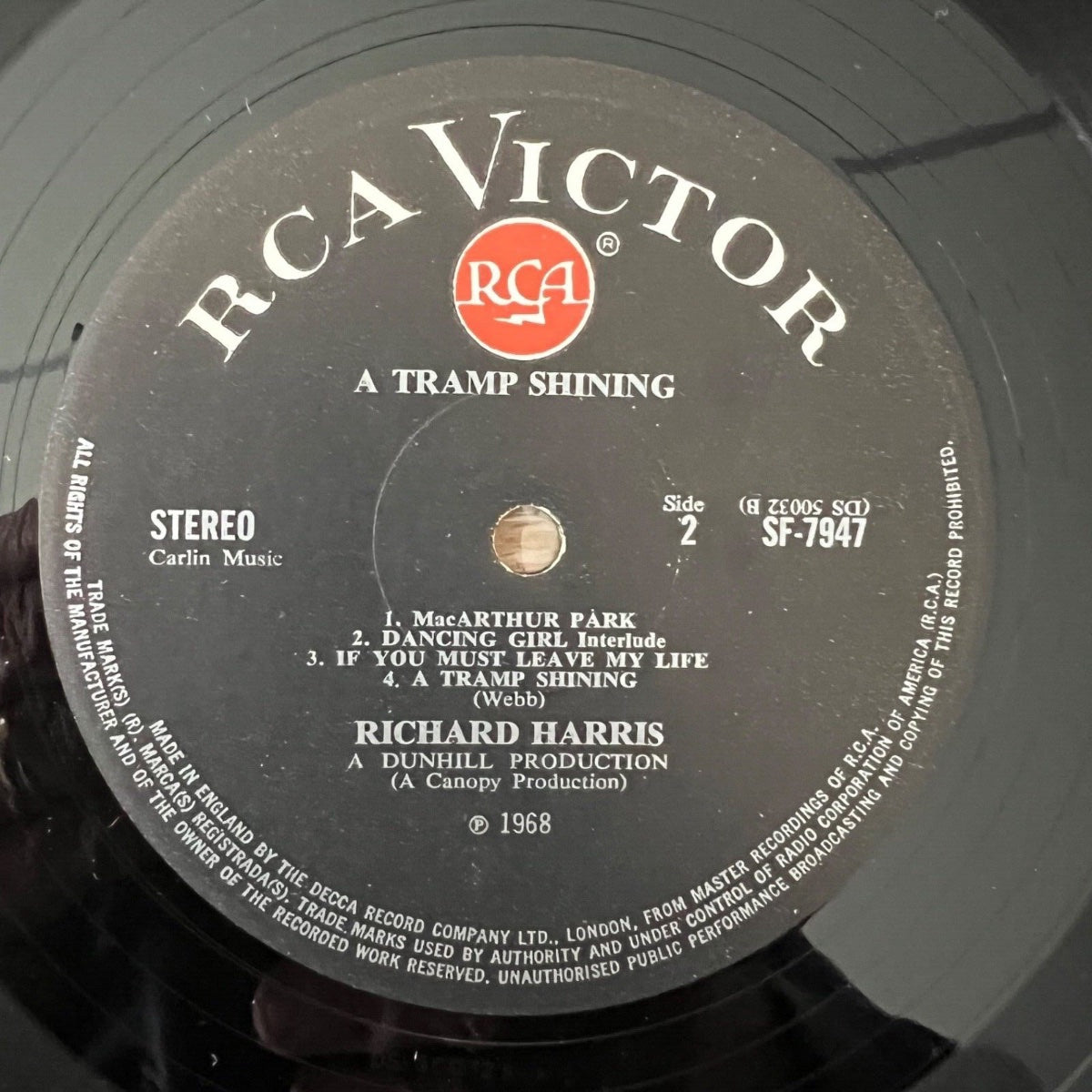 Richard Harris - A Tramp Shining / 1. UK-Press. 1968 - (M-/VG++)